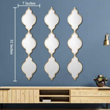 Celtic Artisan Designer Wall Mirror - Set of 3
