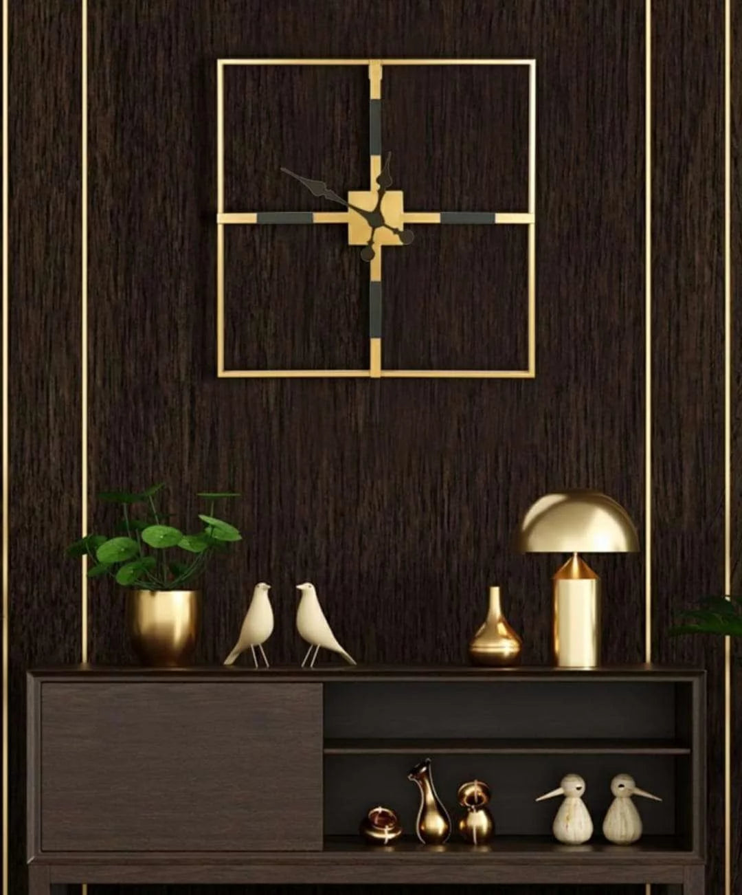 Square Metal Wall Clock