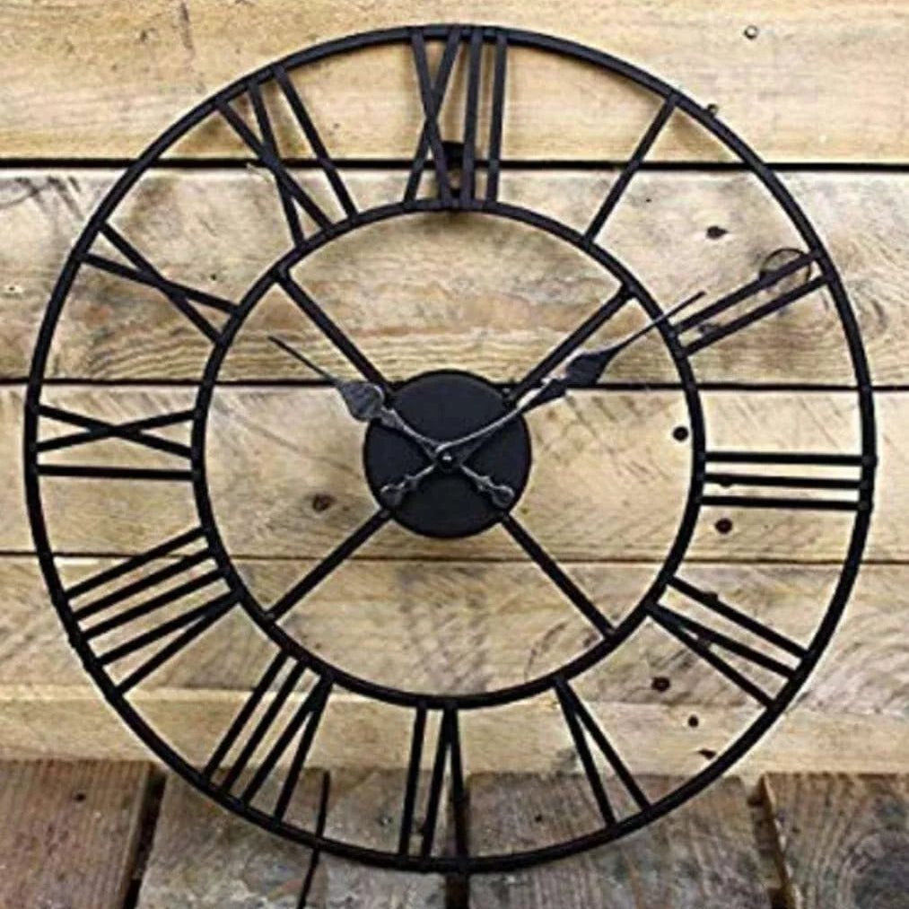 Roman Metallic Wall Clock