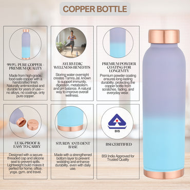 Galloy Copper Bottle – Lavender Frost Gradient