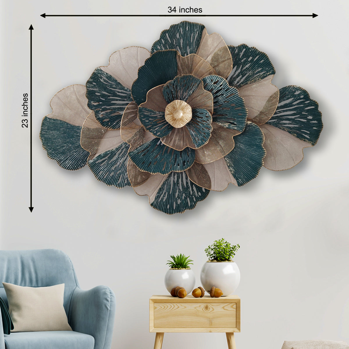 Botanical Dazzle Metal Wall Art Panel