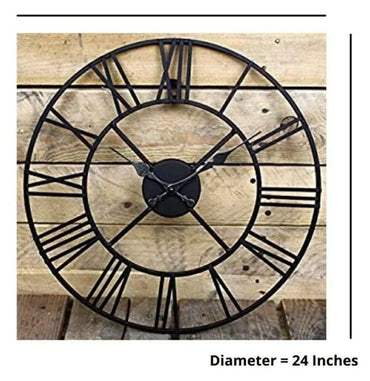 Roman Metallic Wall Clock