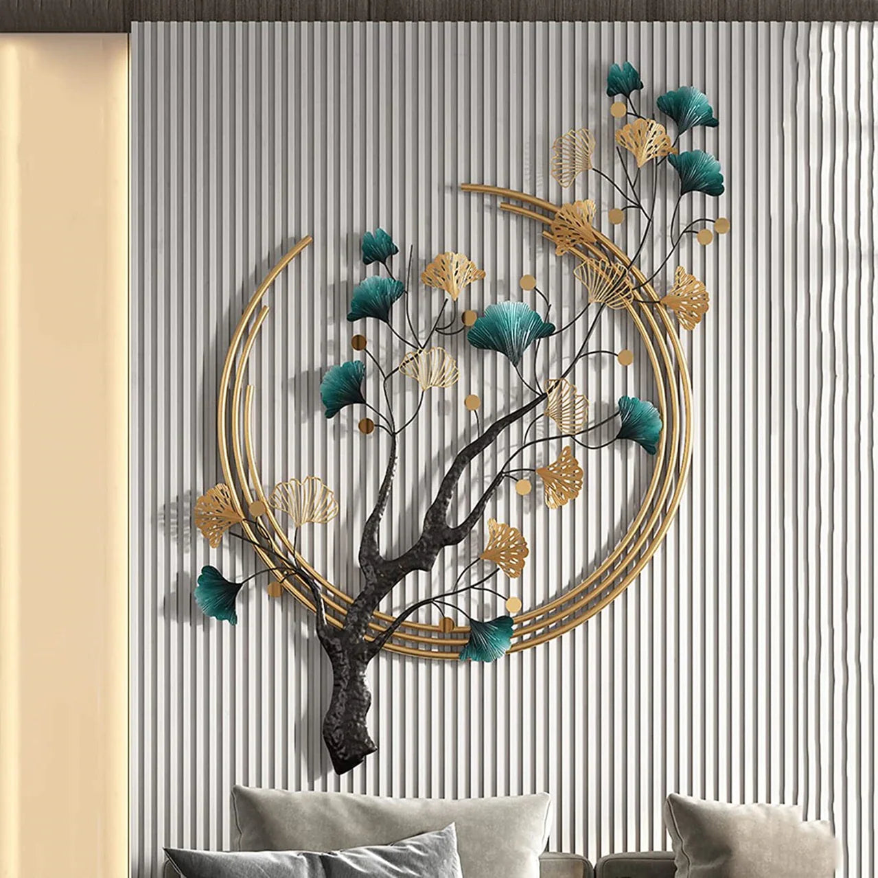 Half Moon Tree Metal Wall Art