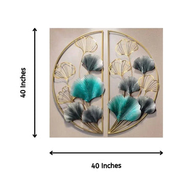 Round Gold Frame Metal Wall Art