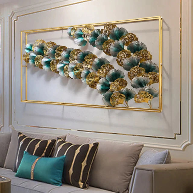 Large Abstract Metal Wall Frame (48X 24 Inches)