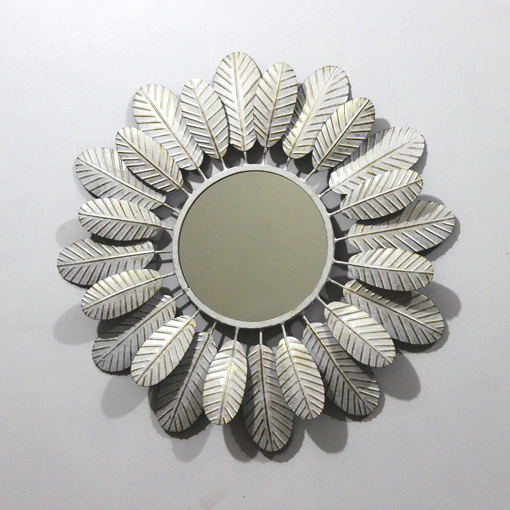 Feathers Metal Wall Mirror