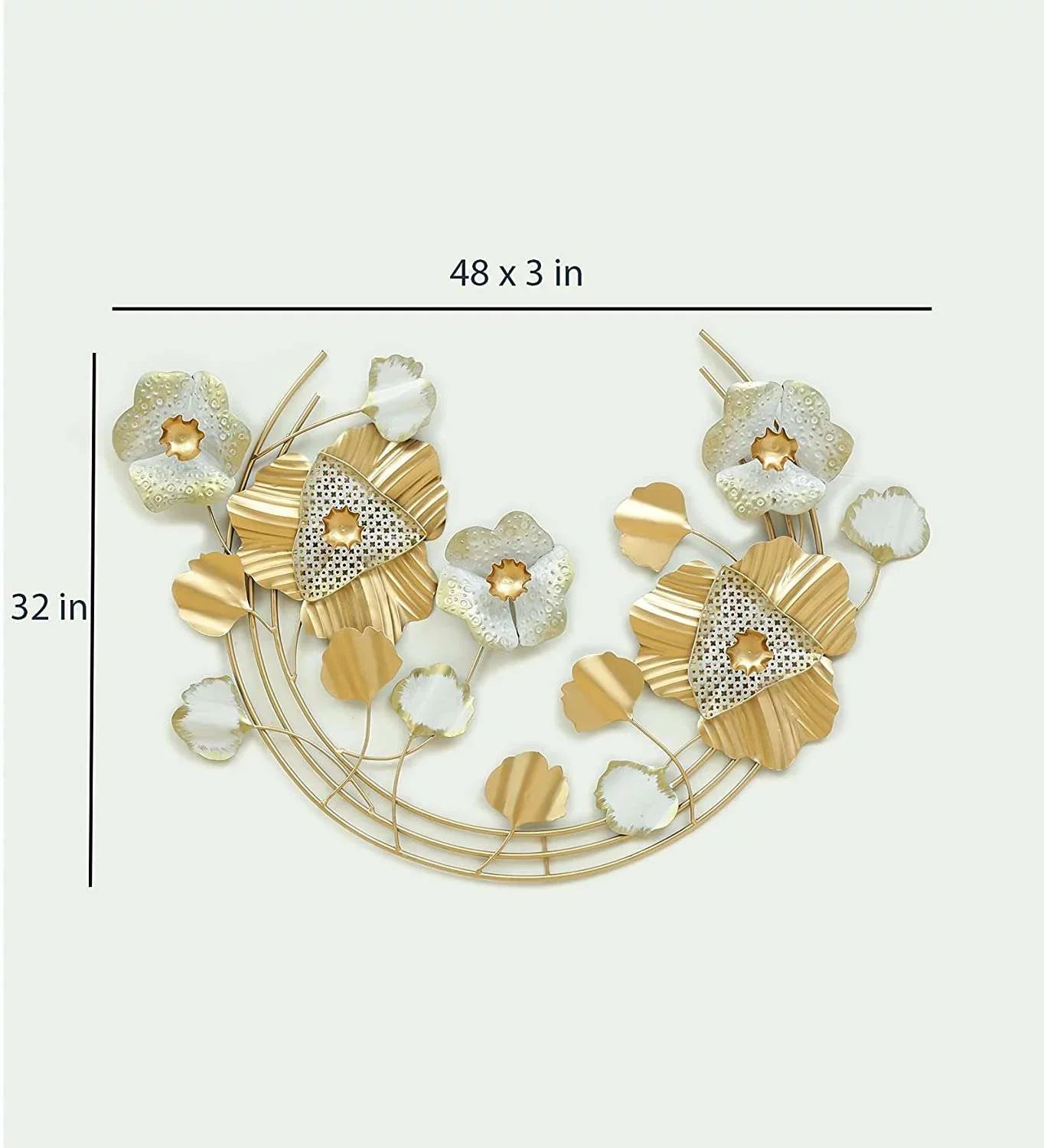 Half Moon Leaf Metal Wall Art