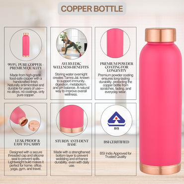 Galloy Copper Bottle – Coral Pink
