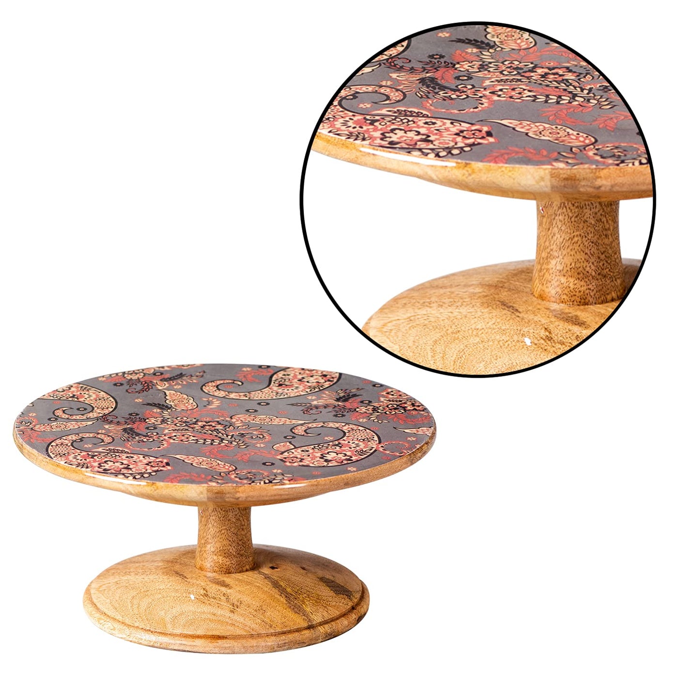Cake stand for party | cake stand for cake cutting cup cake stand | Printed wooden dessert stand