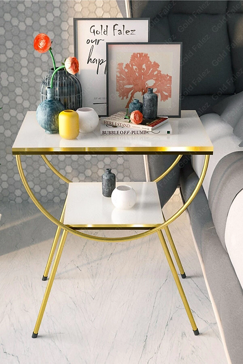 Galloy Gold Nightstand Side Table