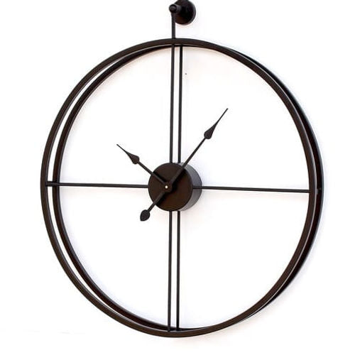 Galloy Black Round Wall clock