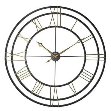 Black & Gold Double Layer Wall Clock