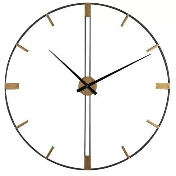 Sleek Black & Gold Wall Clock