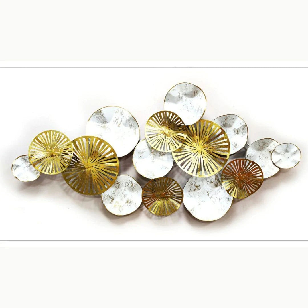 Galloy Special Golden white metal art (52 x 26 Inches) For Walls