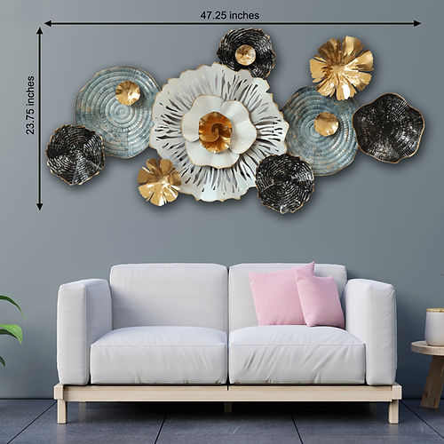 The Sea Shell Fishing Net Metal Wall Art panel 071