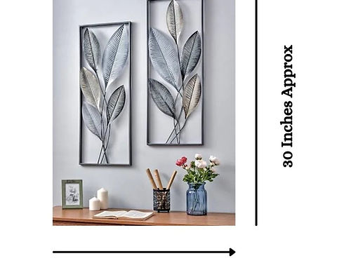 Galloy Set of 2 vertically framed wall design (12 x 30 Inches Each)