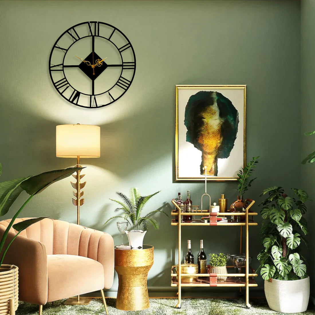 Roman Numbers Minimal Designer Wall Clock