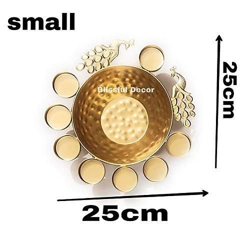 Galloy Designer Decorative Urli Set Beautiful Handcrafted Bowl - Set of -3 Gold