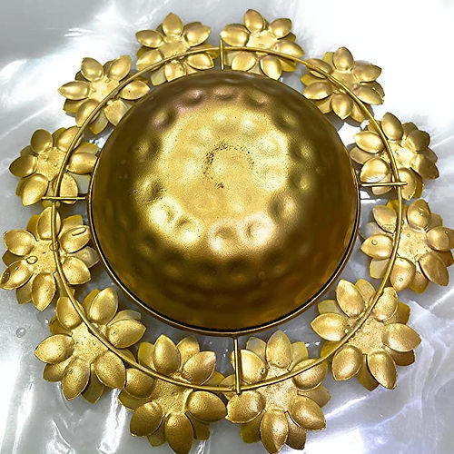 Galloy Beautiful Big Size Metal Lotus Flower Urli/uruli for Floating Flowers