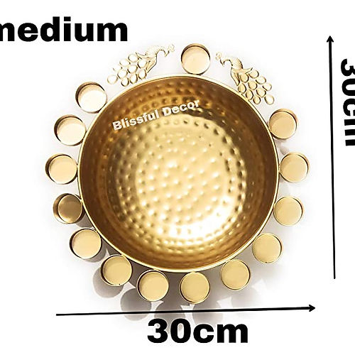 Galloy Designer Decorative Urli Set Beautiful Handcrafted Bowl - Set of -3 Gold