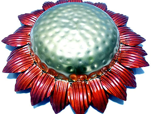 Galloy Decorative Round Lotus Shape Metal Urli Candle Flower for Diwali
