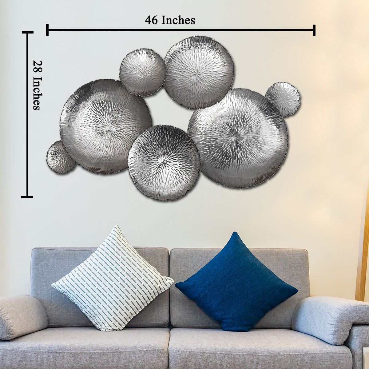 The Silver Asteroid NICKEL Plated Metallic Wall Art Panel