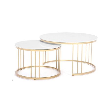 Classic Tethered Metallic Premium Table Set of 2