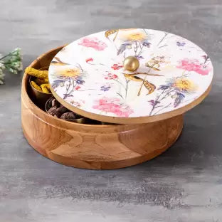 Masala box for kitchen spice box | Anjarai petti for kitchen wooden masala box
