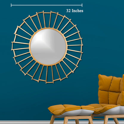 Linda Golden Spokes Decorative Mirror
