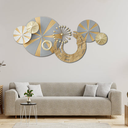 Gilded Gradient Metal Wall Art Panel