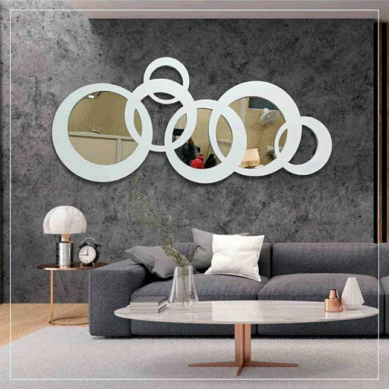 White Circle Mirror
