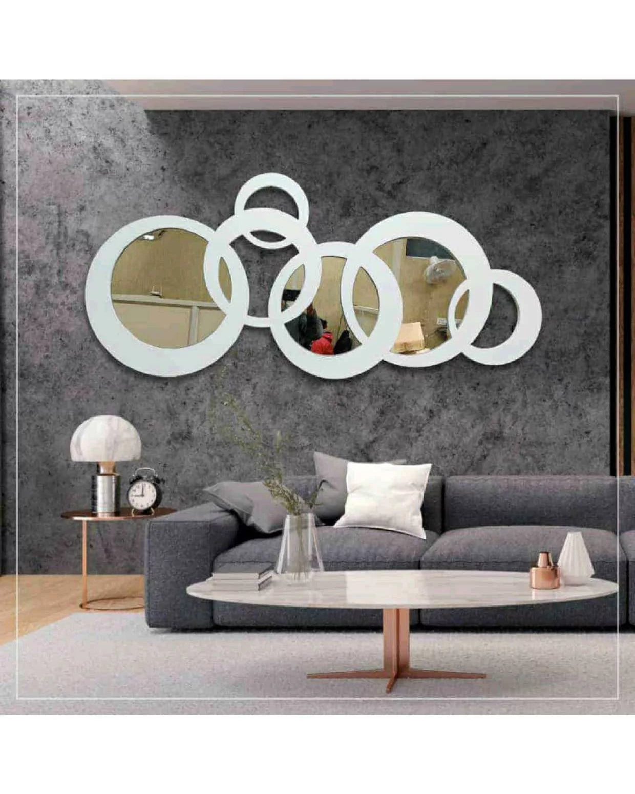 White Circle Mirror