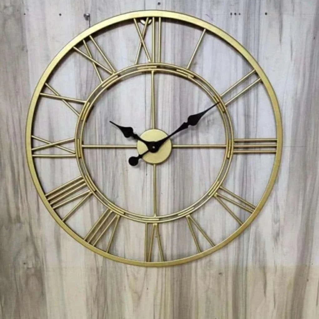 Roman Metallic Wall Clock