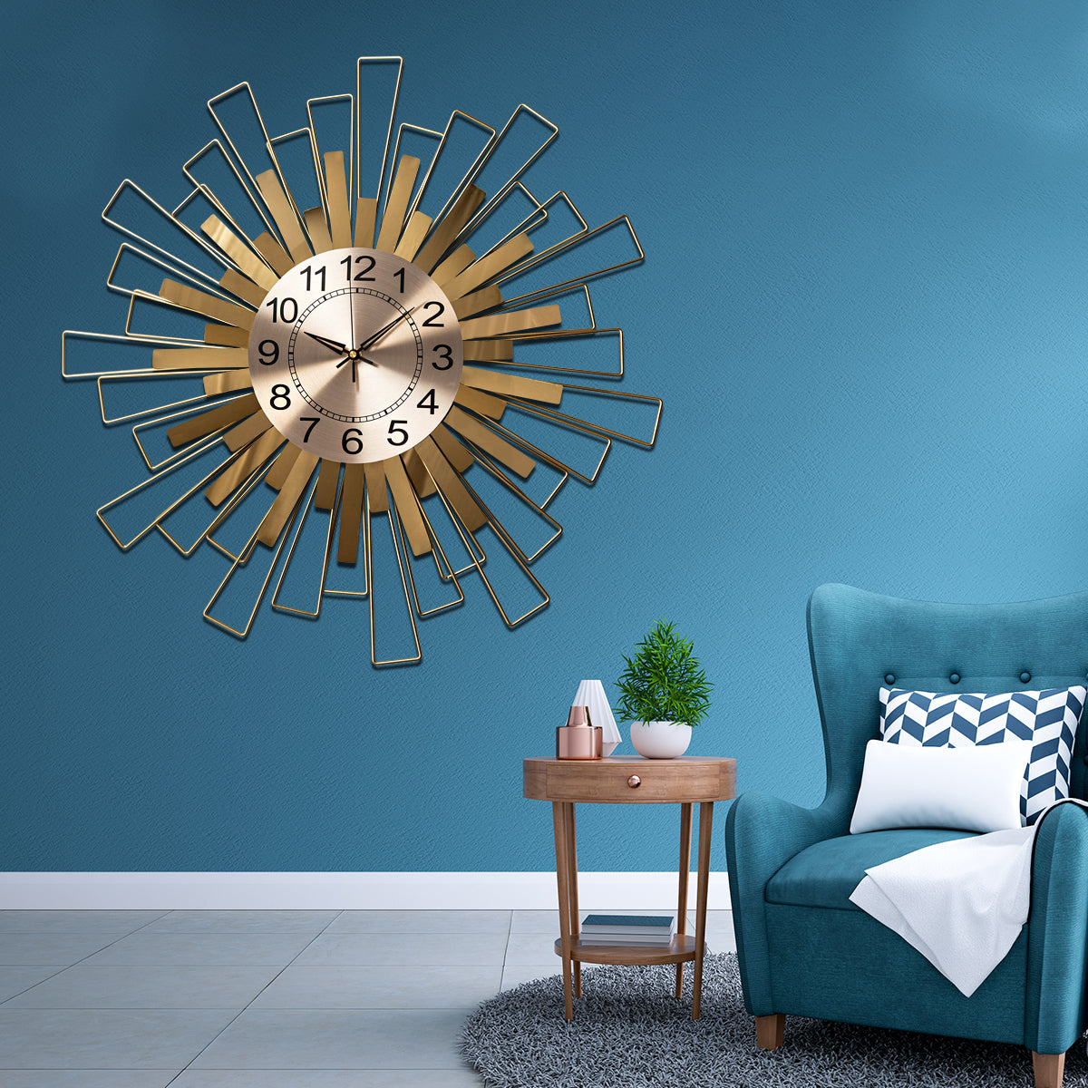Time Tempest Metal Wall Clock