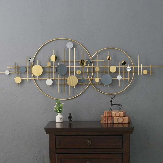 Teal Frame Large Metal Wall Art