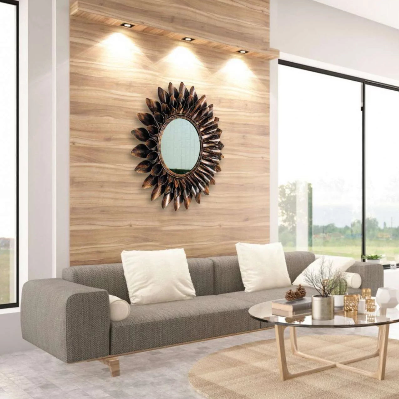 Sunflower Metal Mirror