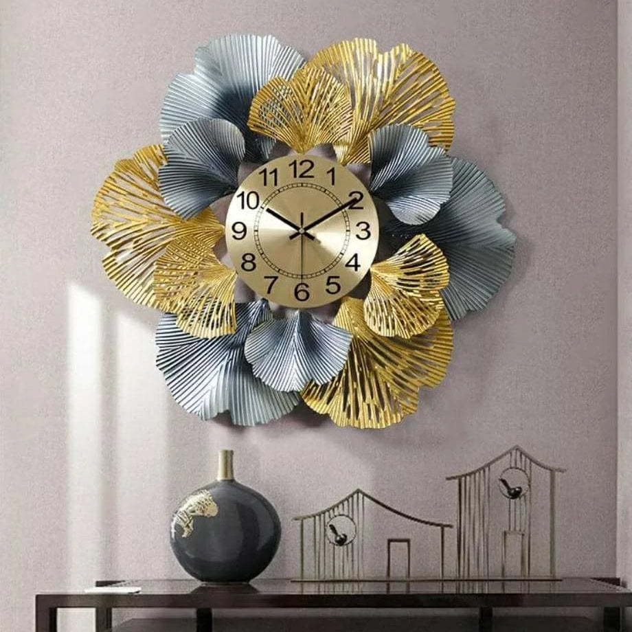 Flowers Decorative Metal Wall Clock