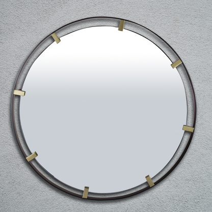 The Classic Golden Button Decorative Wall Mirror