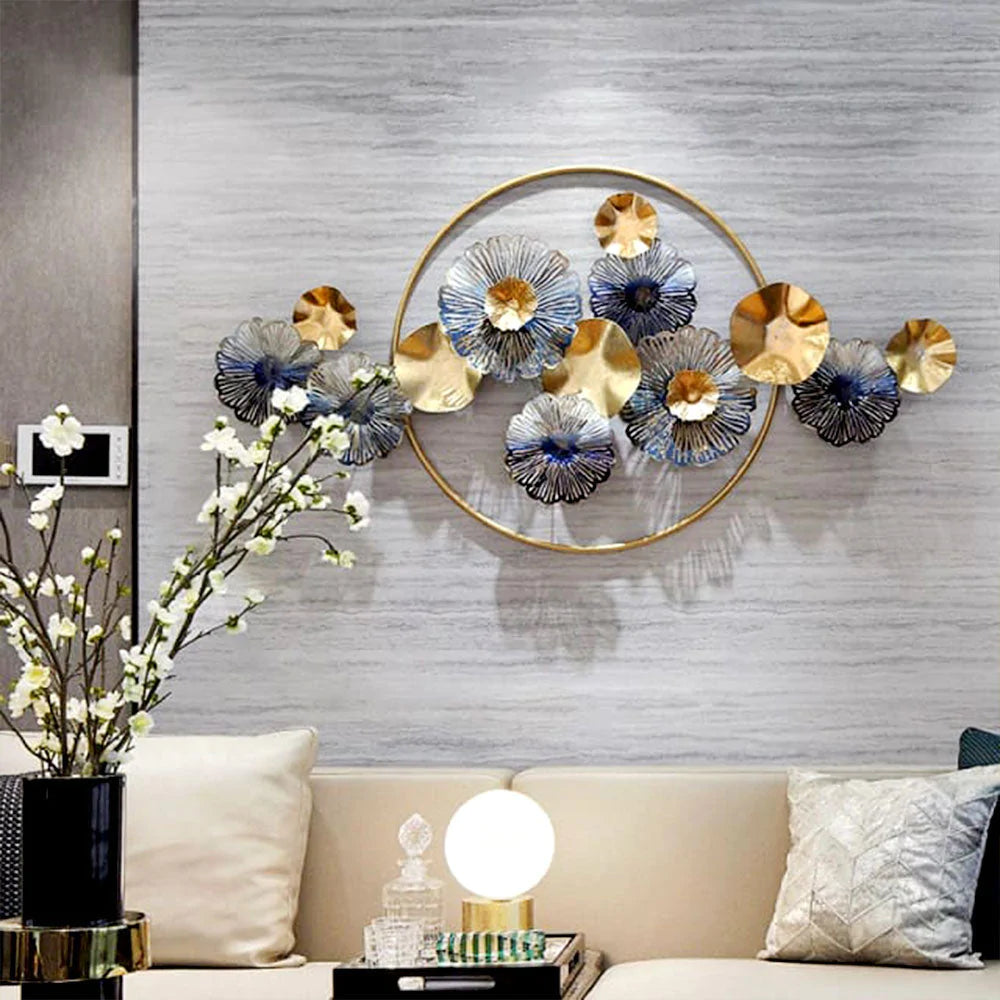 Gold & Pearl Metal Wall Art