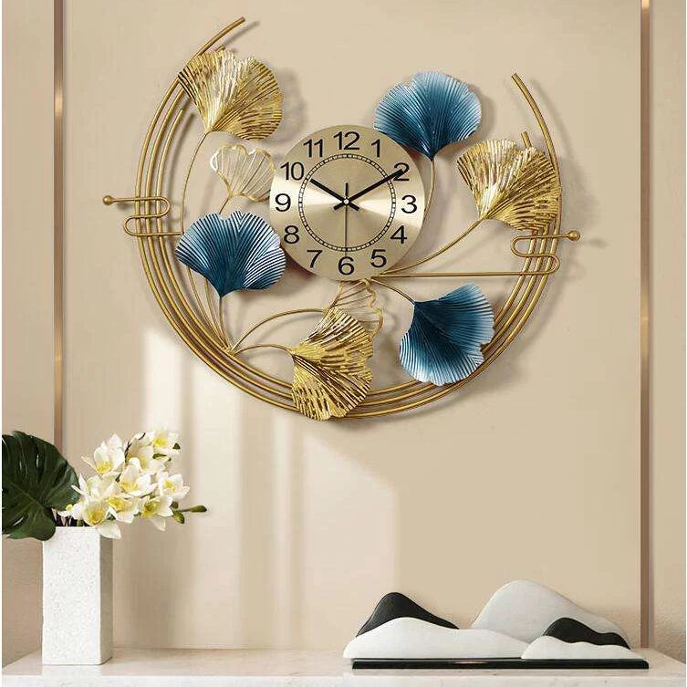 Half Moon Metal Wall Clock