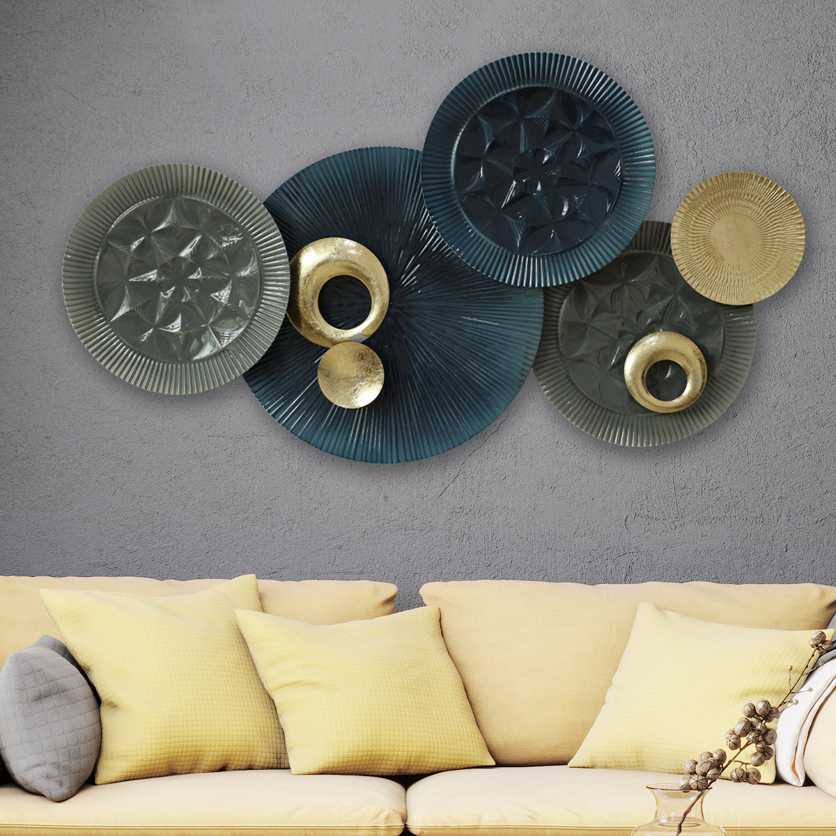 Renné Circular Discs Metal Wall Art