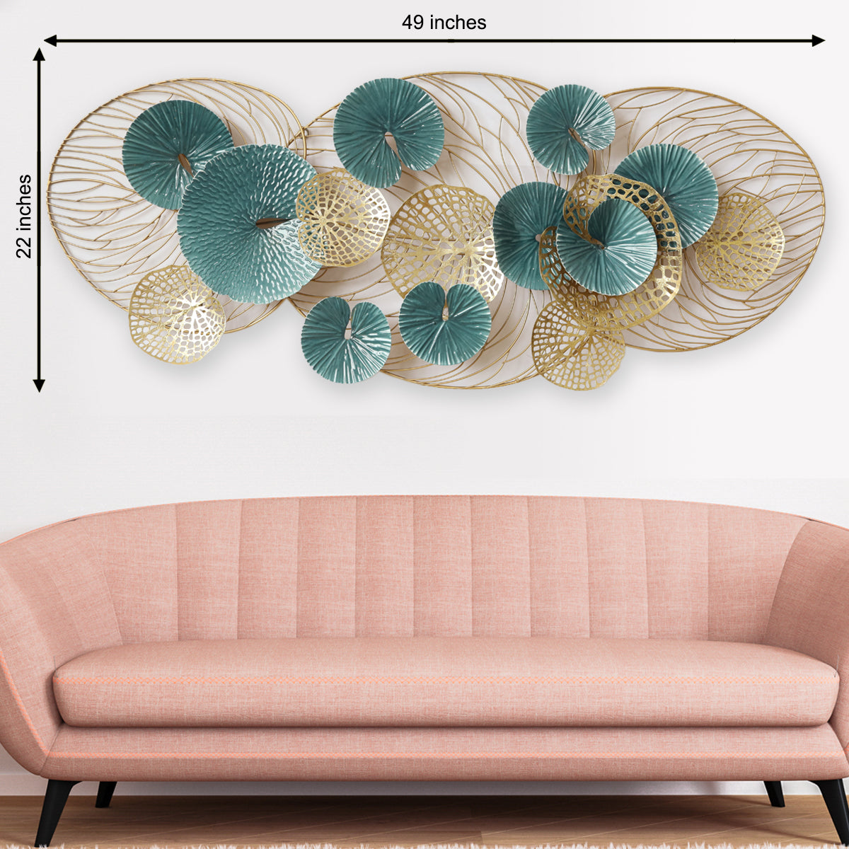 Dandeli Modern circular discs Metal Wall Art Panel