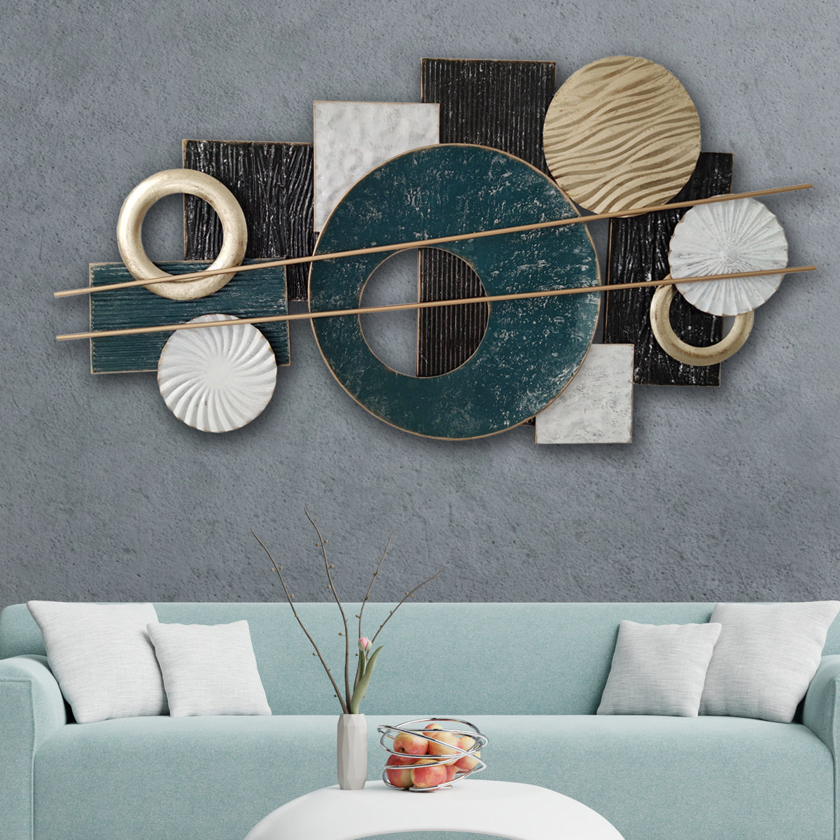 Montana Geometric Metal Art Panel