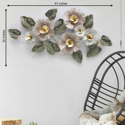 Madison Floral Affair Metal Wall Art - Gold Foil Work