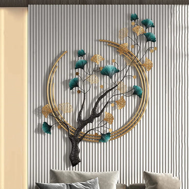 Half Moon Tree Metal Wall Art