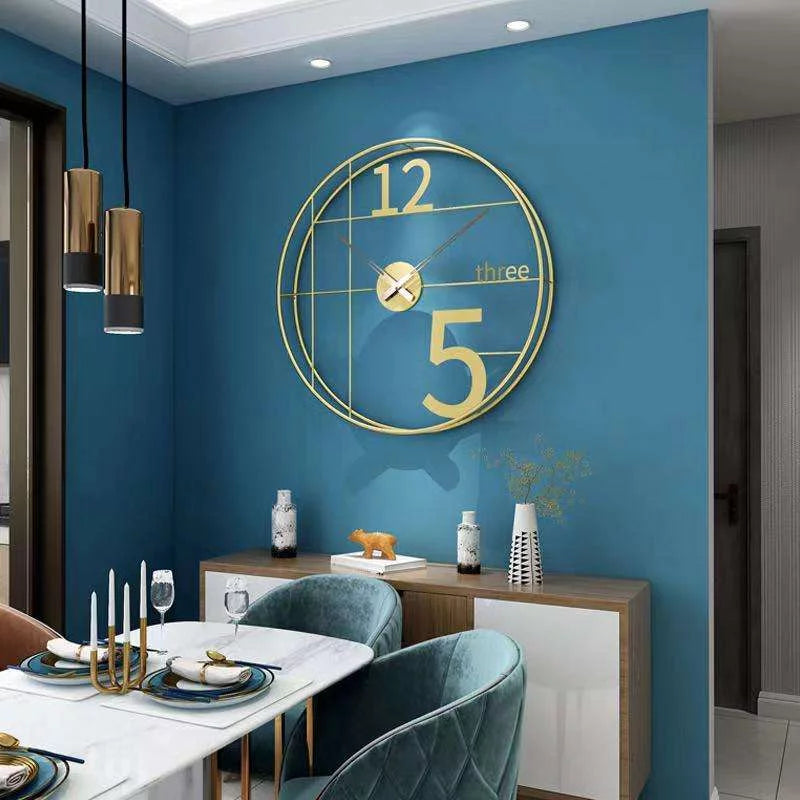 Golden Minimalist Wall Clock