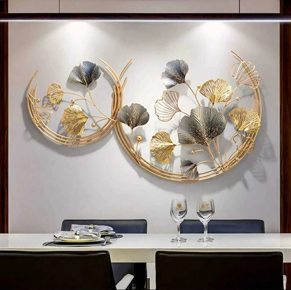 Crystal Half Moon Metal Wall Art