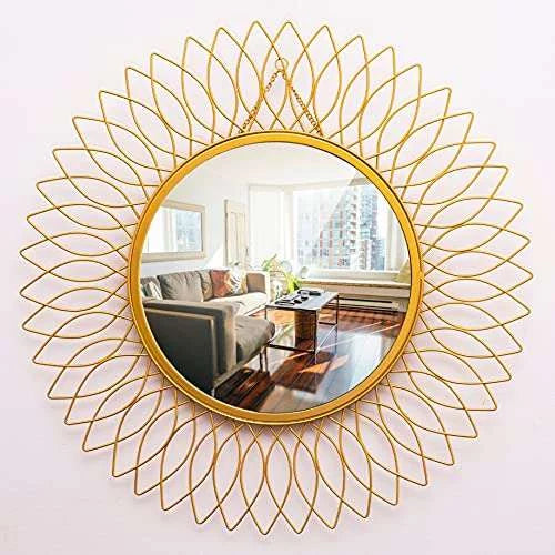 Sunflower Metal Wall Mirror