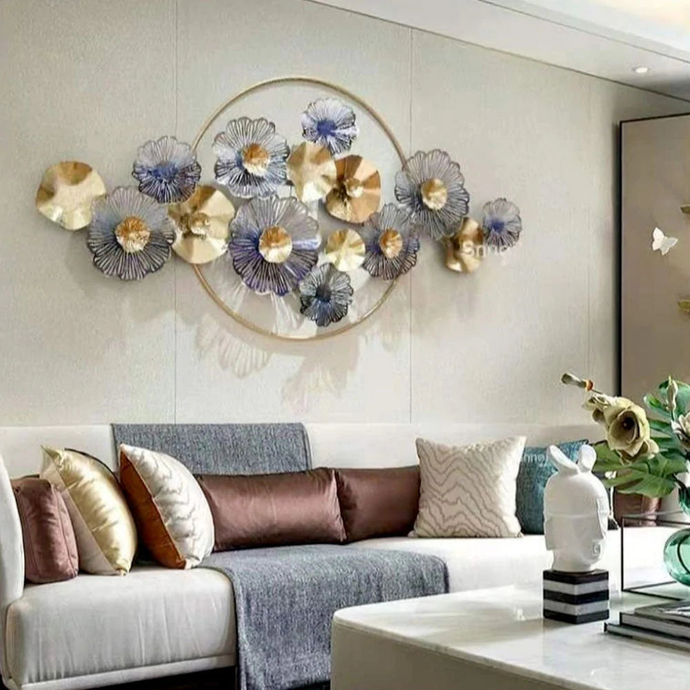 Gold & Pearl Metal Wall Art