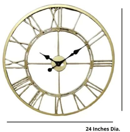 Roman Metallic Wall Clock